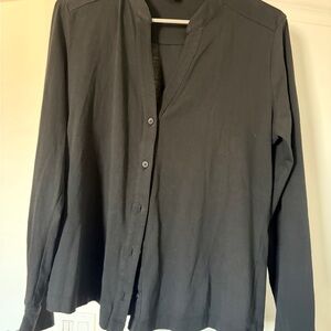 Banana Republic Black Button-Down Shirt